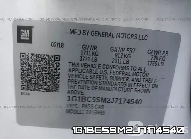 1G1BC5SM2J7174540 фото 10