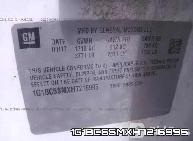 1G1BC5SMXH7216995 фото 10