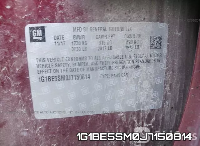 1G1BE5SM0J7150814 фото 10