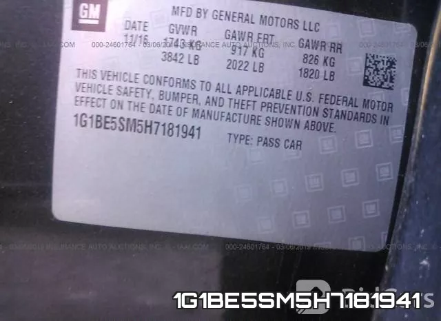1G1BE5SM5H7181941 фото 10