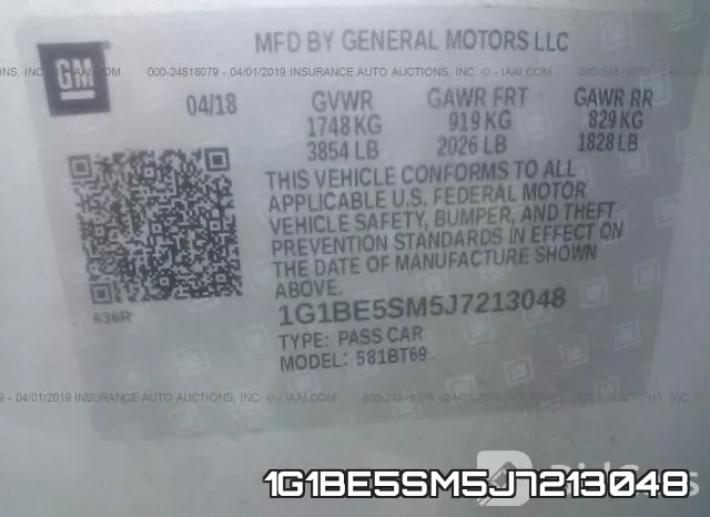 1G1BE5SM5J7213048 фото 10