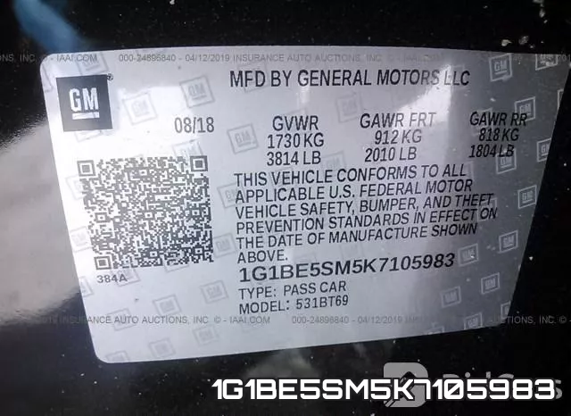 1G1BE5SM5K7105983 фото 10