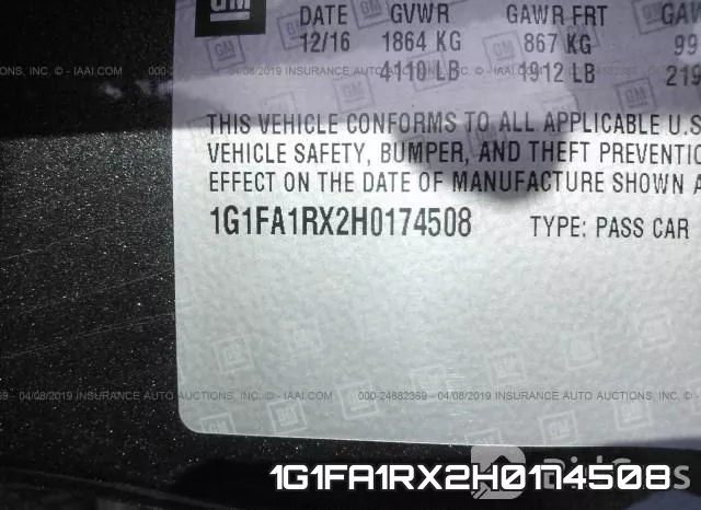 1G1FA1RX2H0174508 фото 10