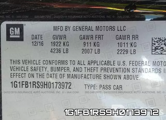 1G1FB1RS9H0173972 фото 10
