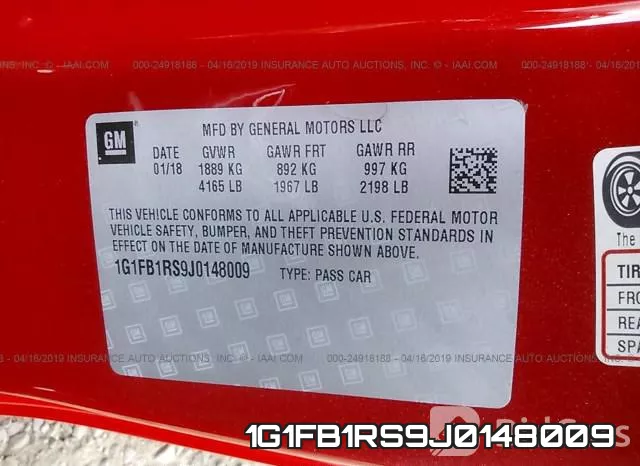 1G1FB1RS9J0148009 фото 10