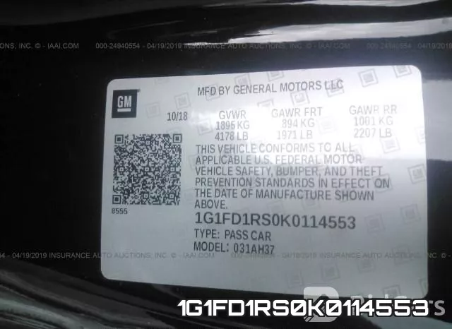 1G1FD1RS0K0114553 фото 10