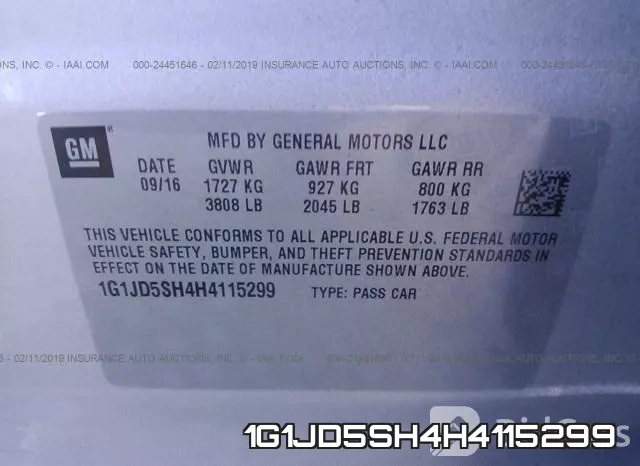 1G1JD5SH4H4115299 фото 10