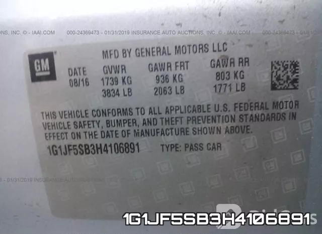 1G1JF5SB3H4106891 фото 10