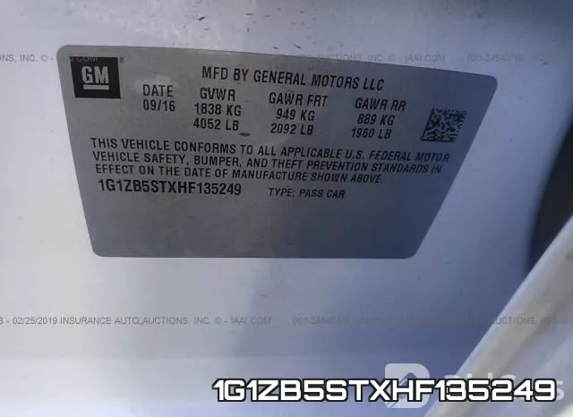 1G1ZB5STXHF135249 фото 10