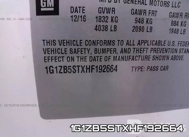 1G1ZB5STXHF192664 фото 10
