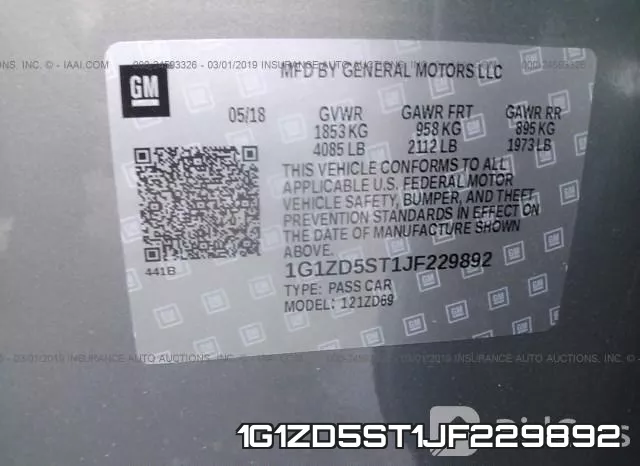 1G1ZD5ST1JF229892 фото 10