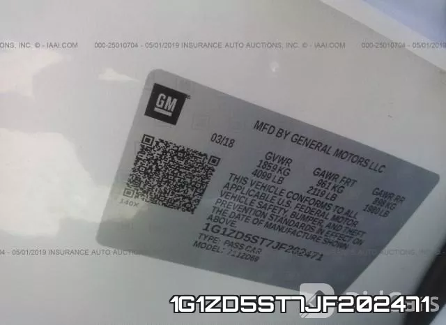 1G1ZD5ST7JF202471 фото 10