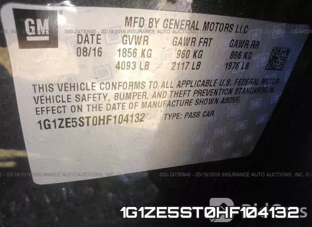 1G1ZE5ST0HF104132 фото 10