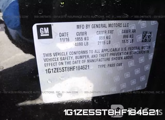 1G1ZE5ST8HF184621 фото 10