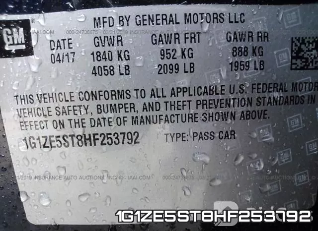 1G1ZE5ST8HF253792 фото 10