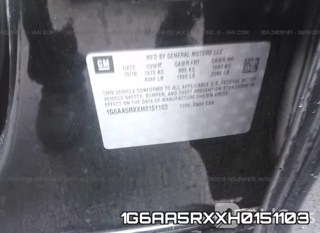 1G6AA5RXXH0151103 фото 10