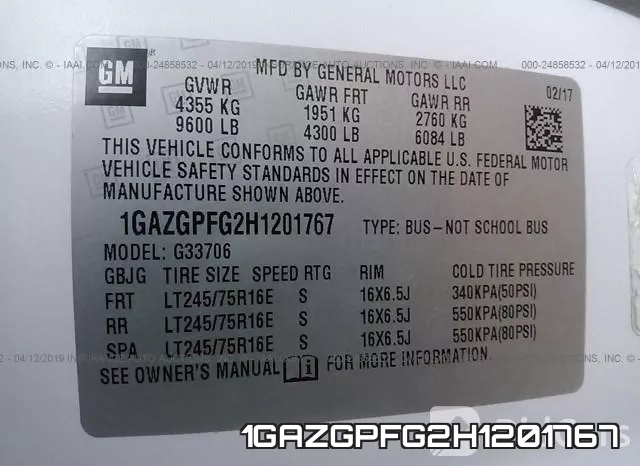 1GAZGPFG2H1201767 фото 10