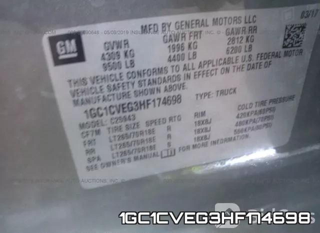 1GC1CVEG3HF174698 фото 10