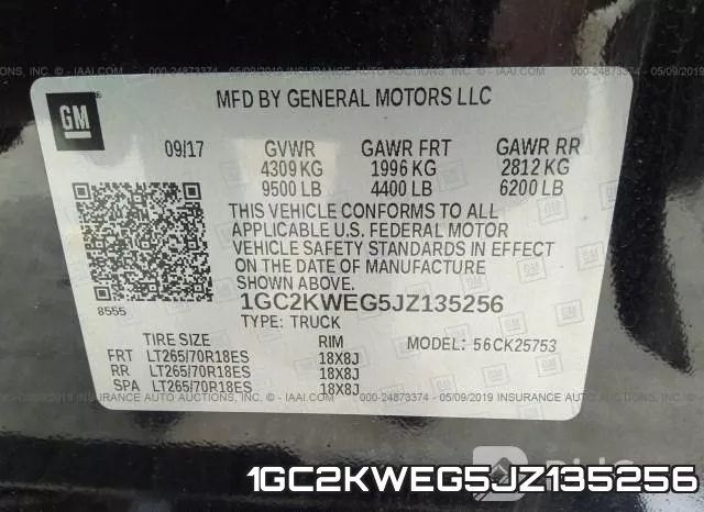 1GC2KWEG5JZ135256 фото 10