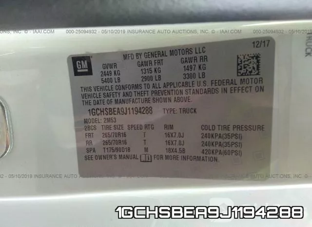 1GCHSBEA9J1194288 фото 10