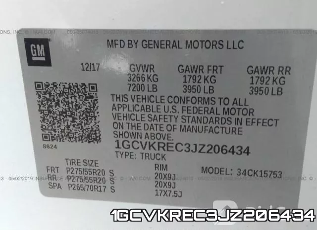 1GCVKREC3JZ206434 фото 10