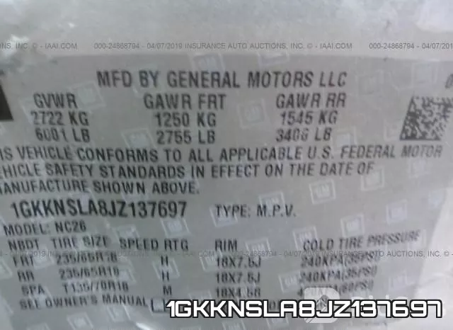 1GKKNSLA8JZ137697 фото 10