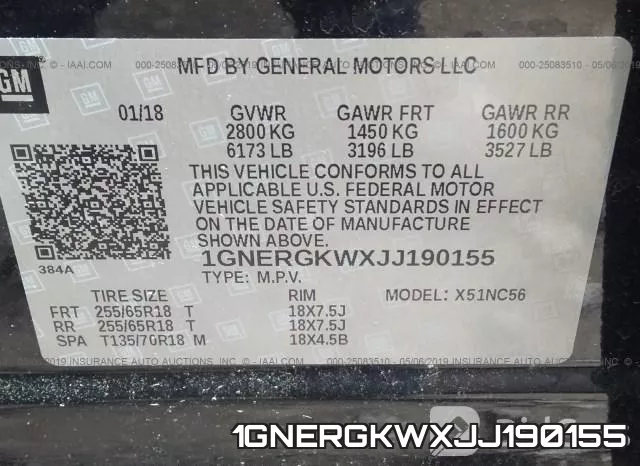 1GNERGKWXJJ190155 фото 10