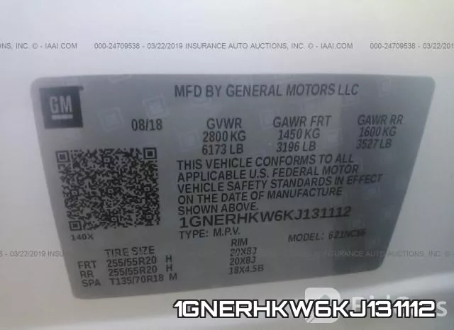 1GNERHKW6KJ131112 фото 10