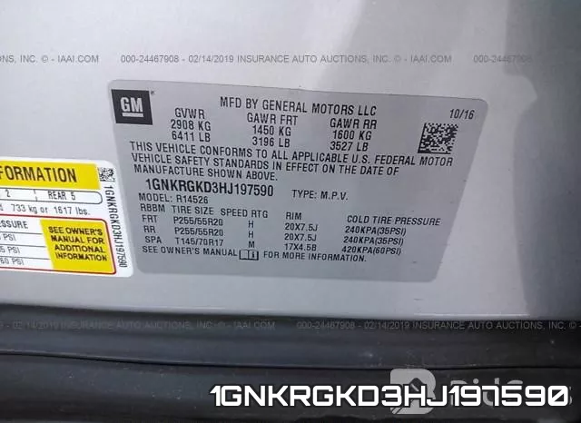 1GNKRGKD3HJ197590 фото 10