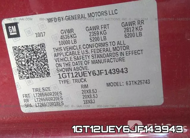 1GT12UEY6JF143943 фото 10