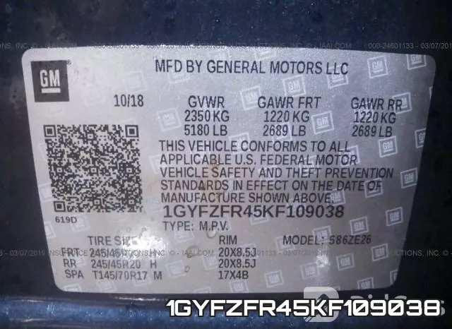 1GYFZFR45KF109038 фото 9