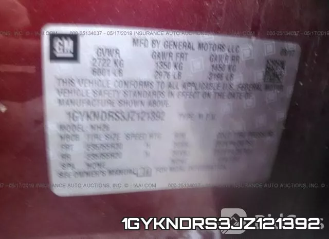 1GYKNDRS3JZ121392 фото 9