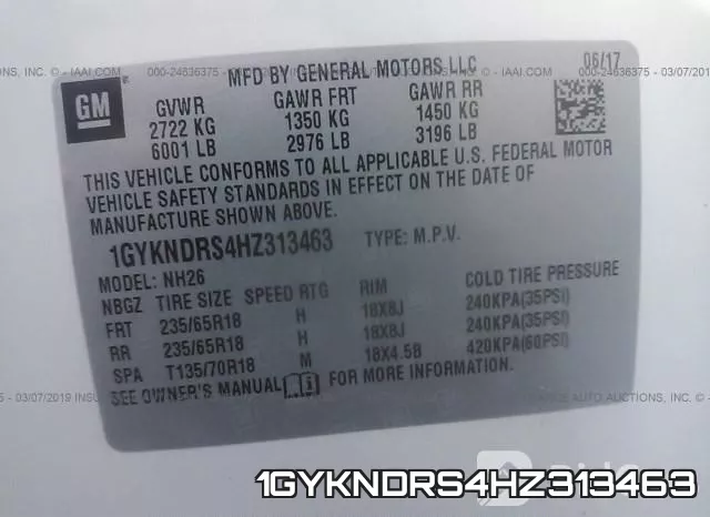 1GYKNDRS4HZ313463 фото 10