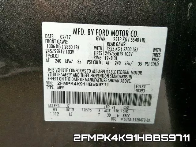 2FMPK4K91HBB59711 фото 2
