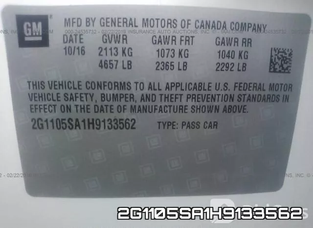 2G1105SA1H9133562 фото 10