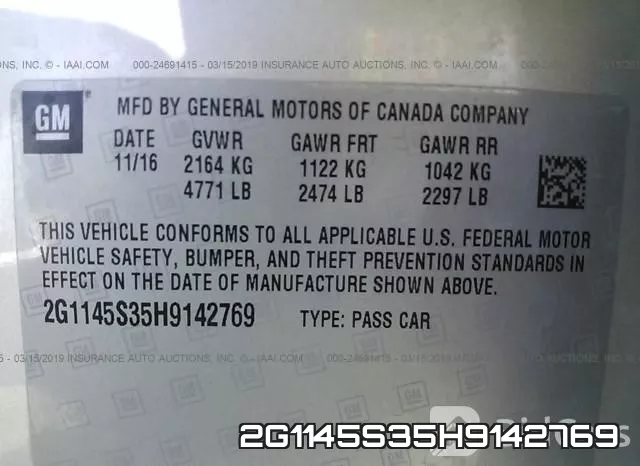 2G1145S35H9142769 фото 10