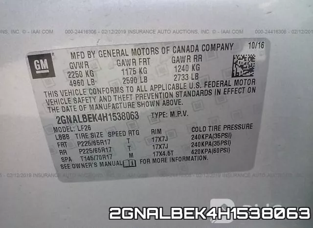 2GNALBEK4H1538063 фото 10