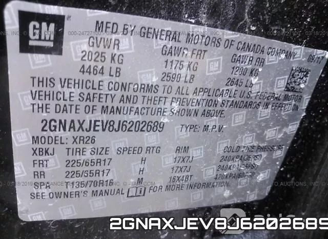 2GNAXJEV8J6202689 фото 10