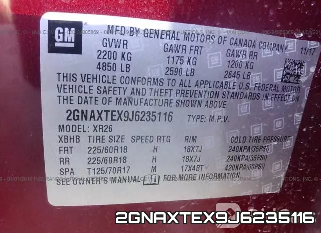 2GNAXTEX9J6235116 фото 10
