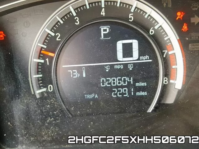 2HGFC2F5XHH506072 фото 9