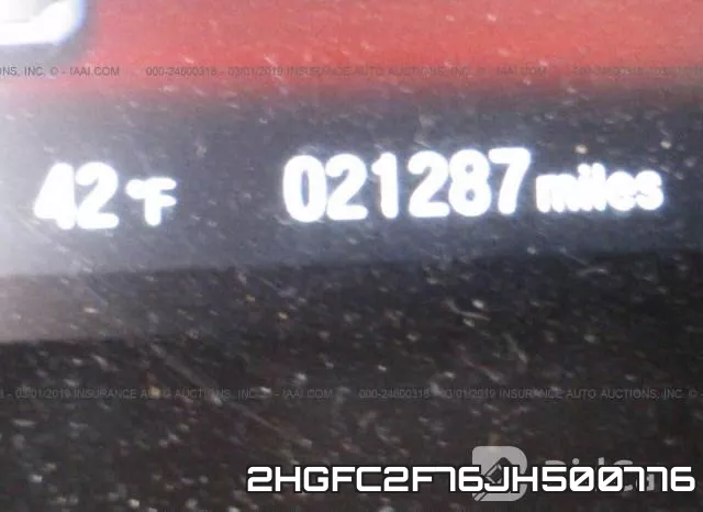 2HGFC2F76JH500776 фото 8
