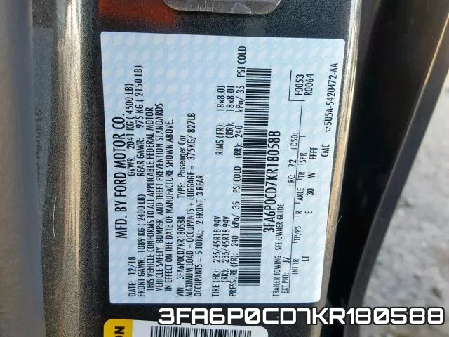 3FA6P0CD7KR180588 фото 2