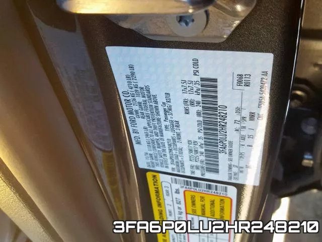 3FA6P0LU2HR248210 фото 2