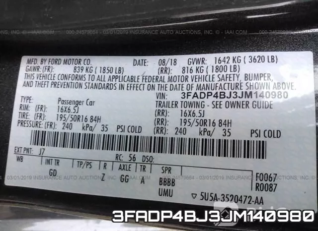 3FADP4BJ3JM140980 фото 10