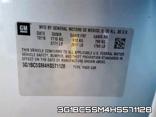3G1BC5SM4HS571128 фото 2