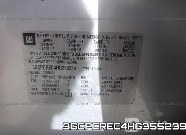 3GCPCREC4HG355239 фото 10