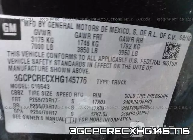 3GCPCRECXHG145776 фото 10