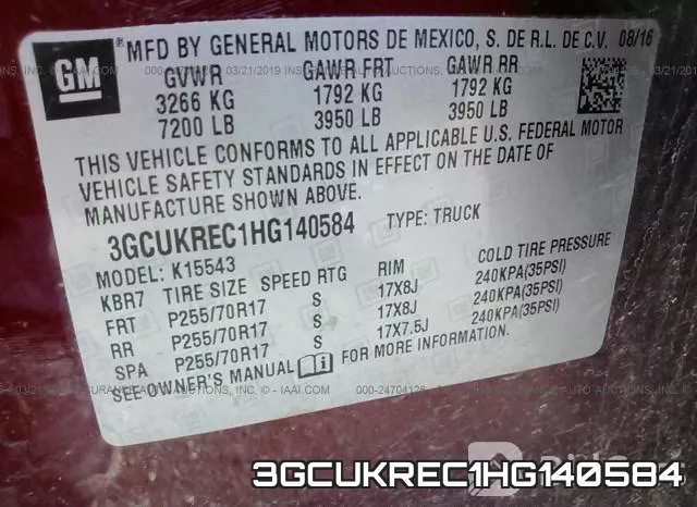 3GCUKREC1HG140584 фото 10