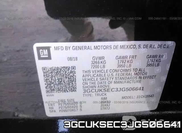 3GCUKSEC3JG506641 фото 10