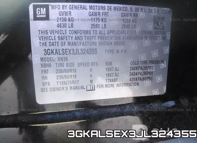 3GKALSEX3JL324355 фото 10
